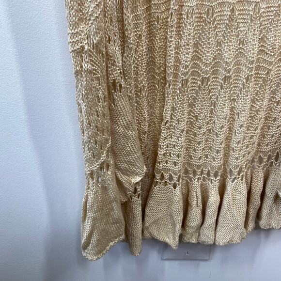 LF House of Three Cream Tan Duster Cardigan Women's Size Small/Medium S/M NWT - Picture 3 of 10